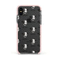 Jack Russell Terrier Icon with Name Apple iPhone Xs Impact Case Pink Edge on Black Phone