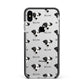 Jack Russell Terrier Icon with Name Apple iPhone Xs Max Impact Case Black Edge on Silver Phone