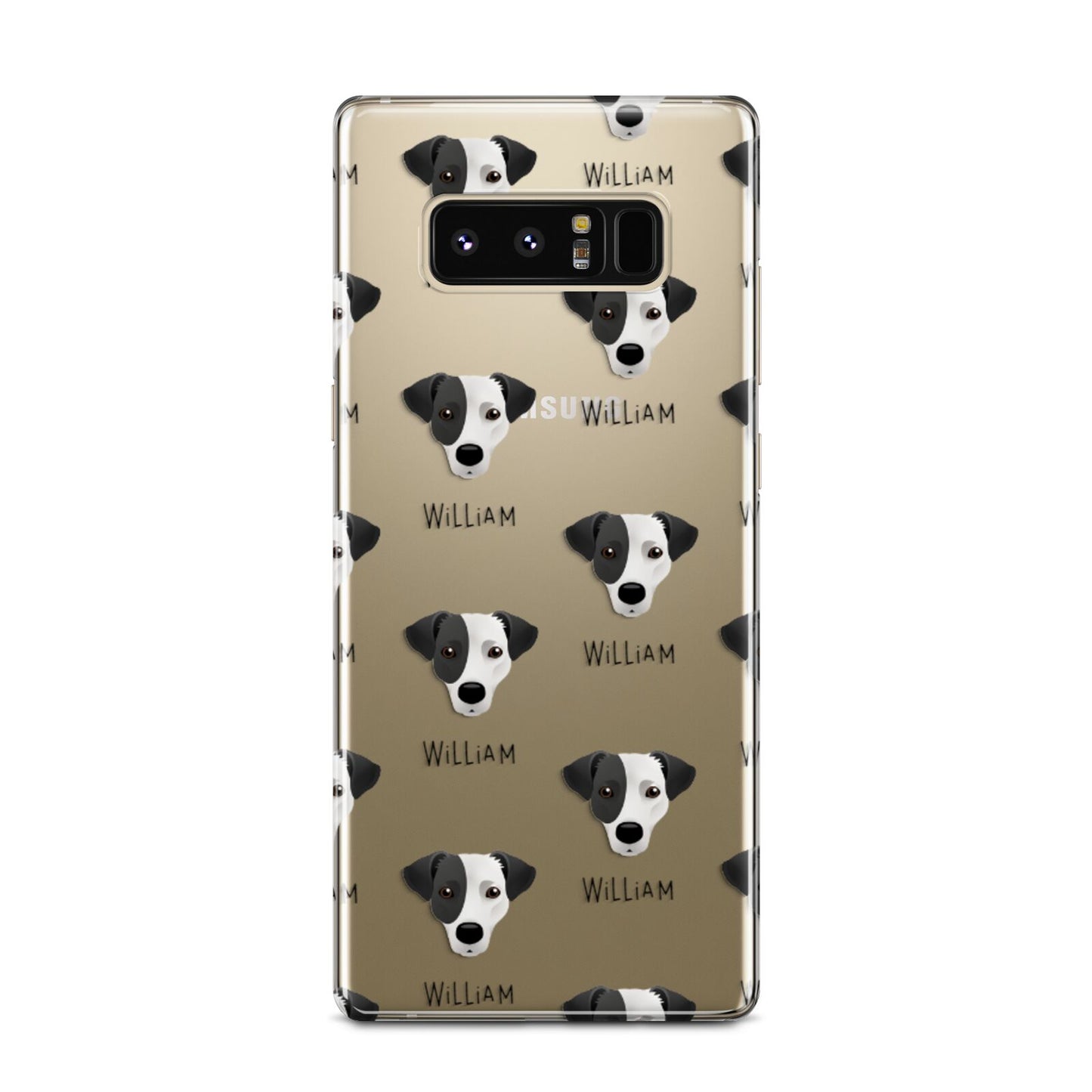 Jack Russell Terrier Icon with Name Samsung Galaxy Note 8 Case