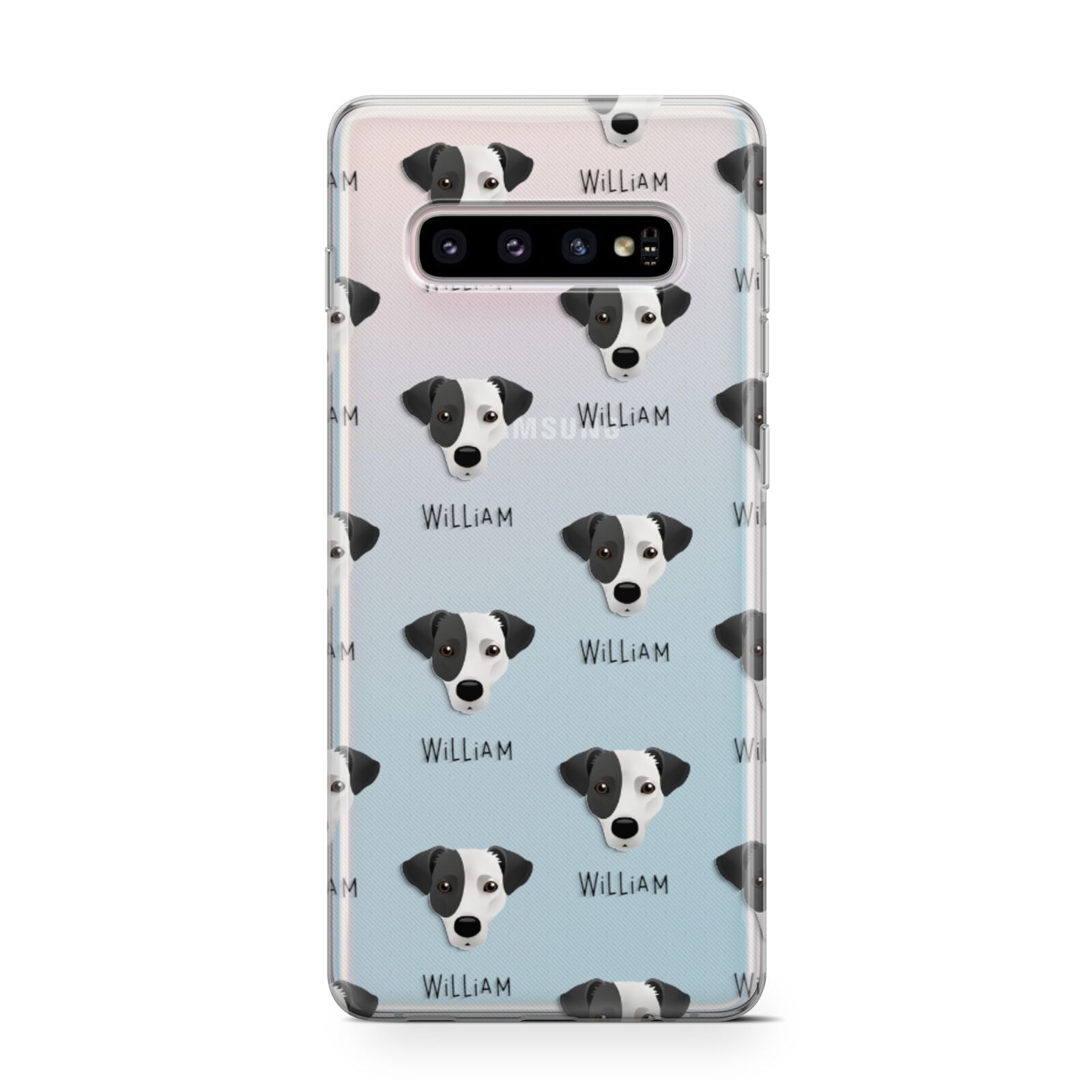 Jack Russell Terrier Icon with Name Samsung Galaxy S10 Case