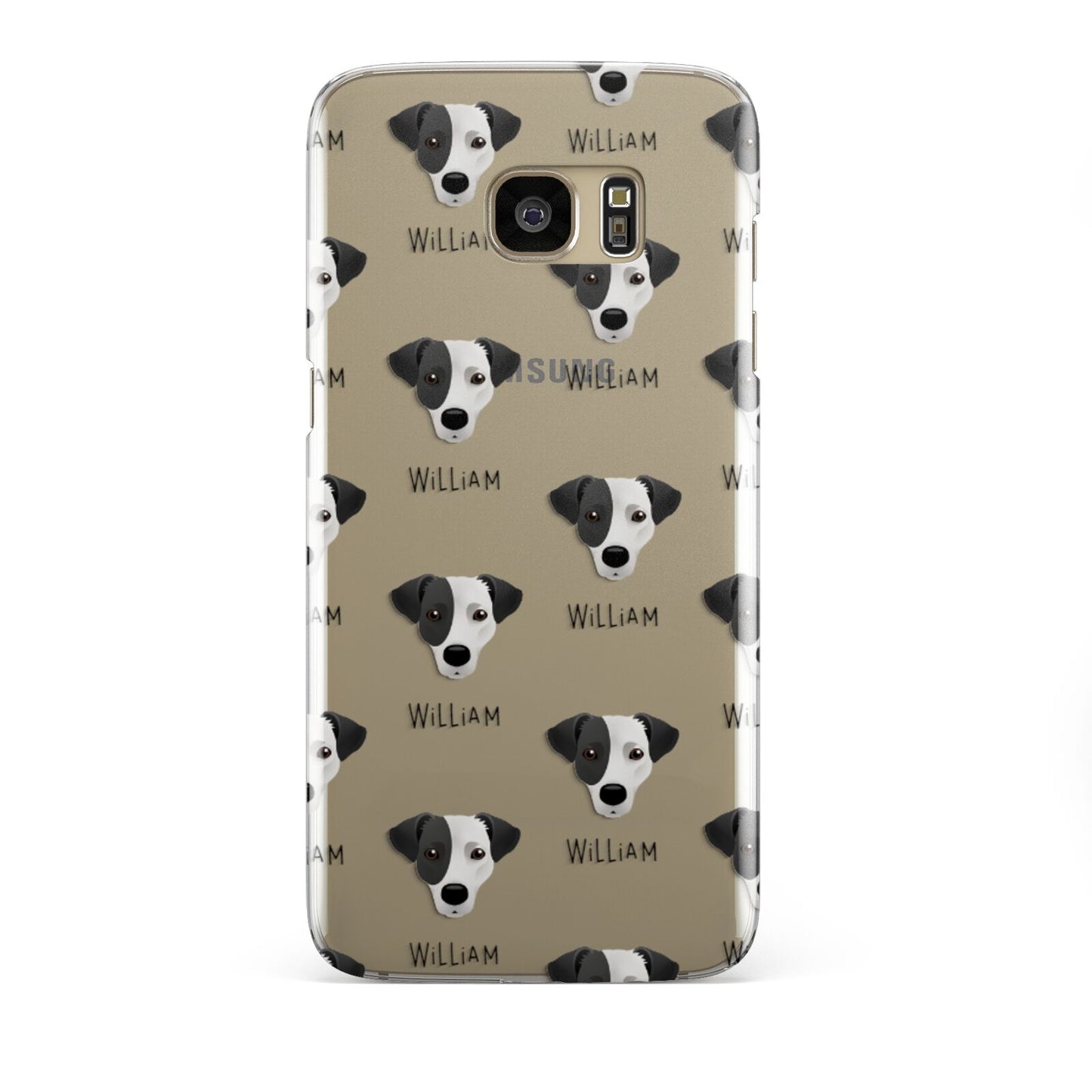 Jack Russell Terrier Icon with Name Samsung Galaxy S7 Edge Case