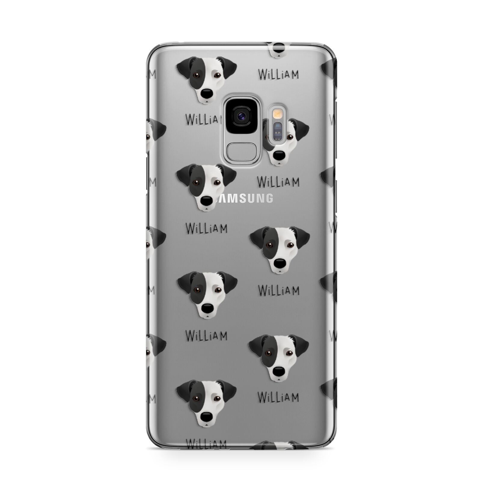 Jack Russell Terrier Icon with Name Samsung Galaxy S9 Case