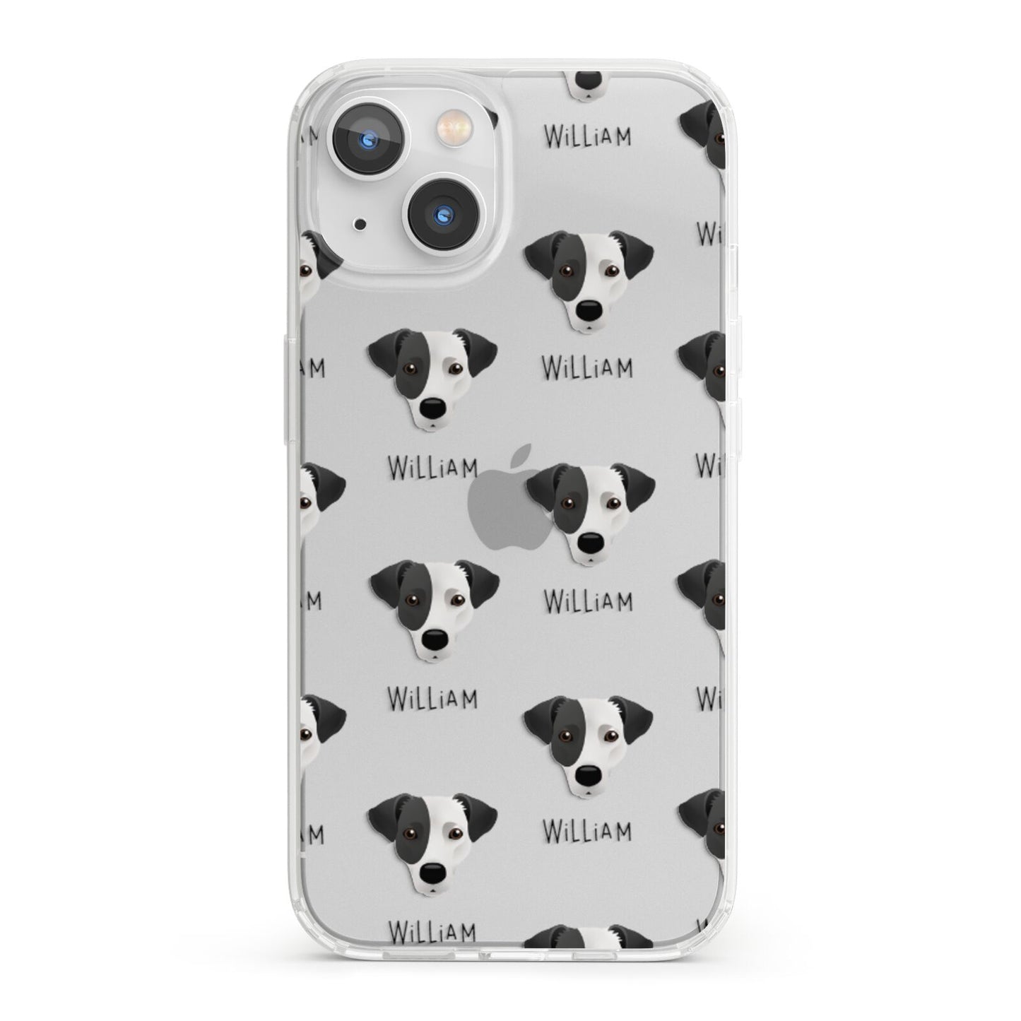 Jack Russell Terrier Icon with Name iPhone 13 Clear Bumper Case