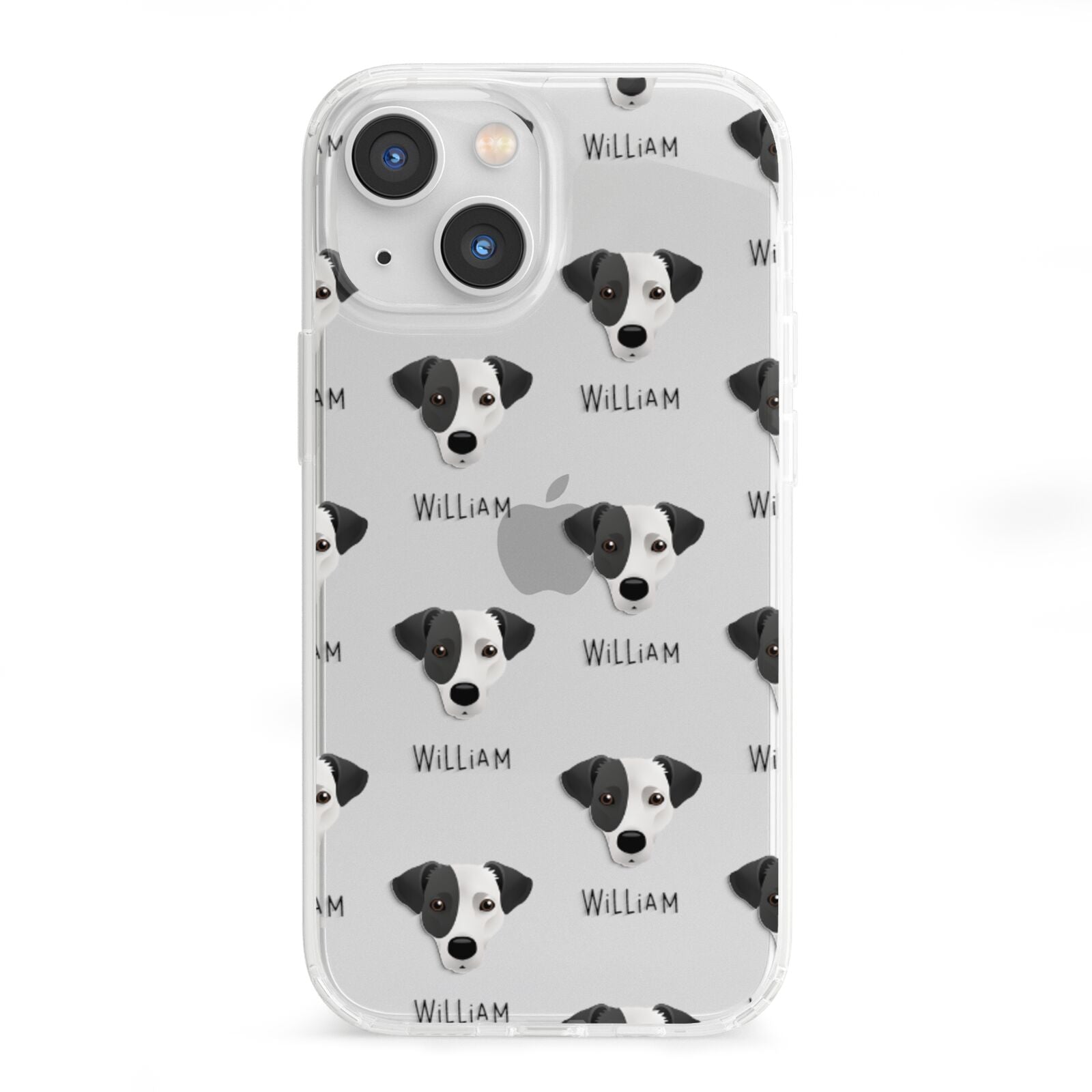 Jack Russell Terrier Icon with Name iPhone 13 Mini Clear Bumper Case