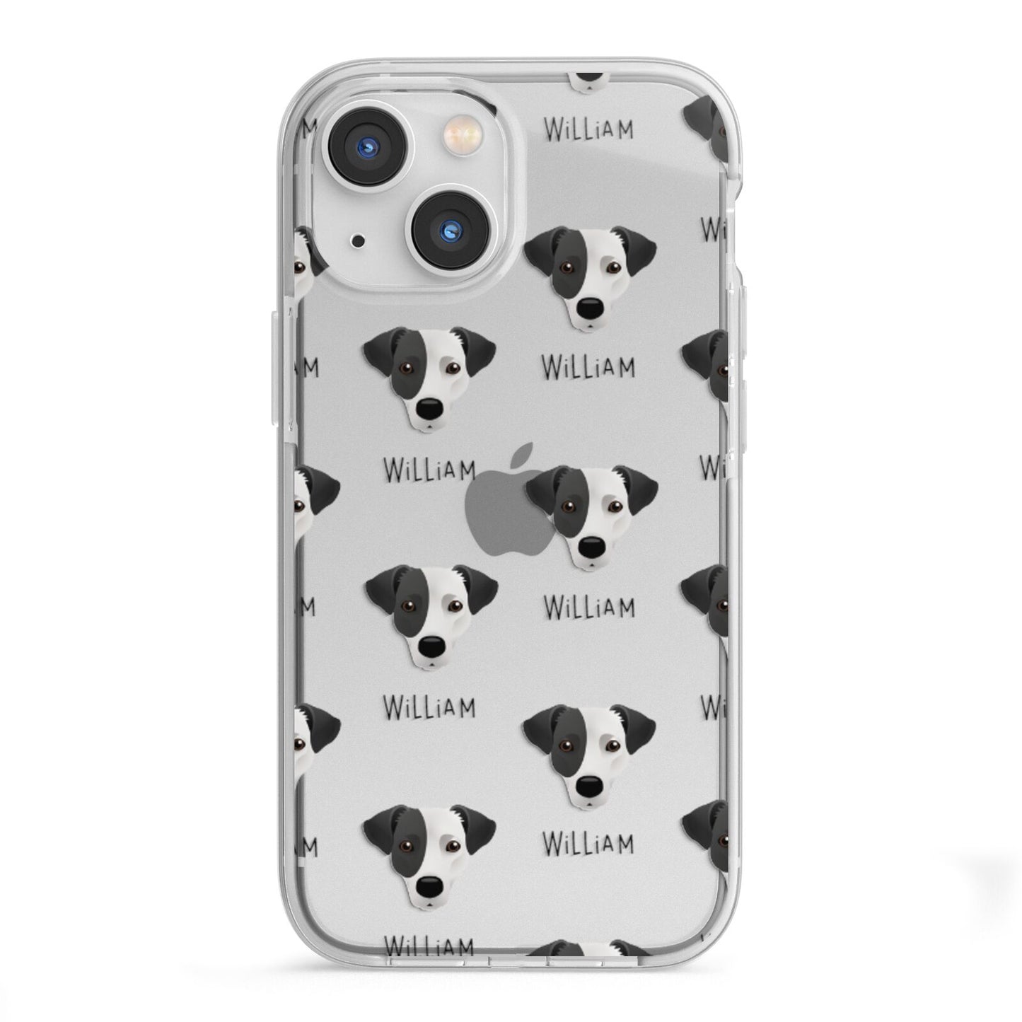 Jack Russell Terrier Icon with Name iPhone 13 Mini TPU Impact Case with White Edges