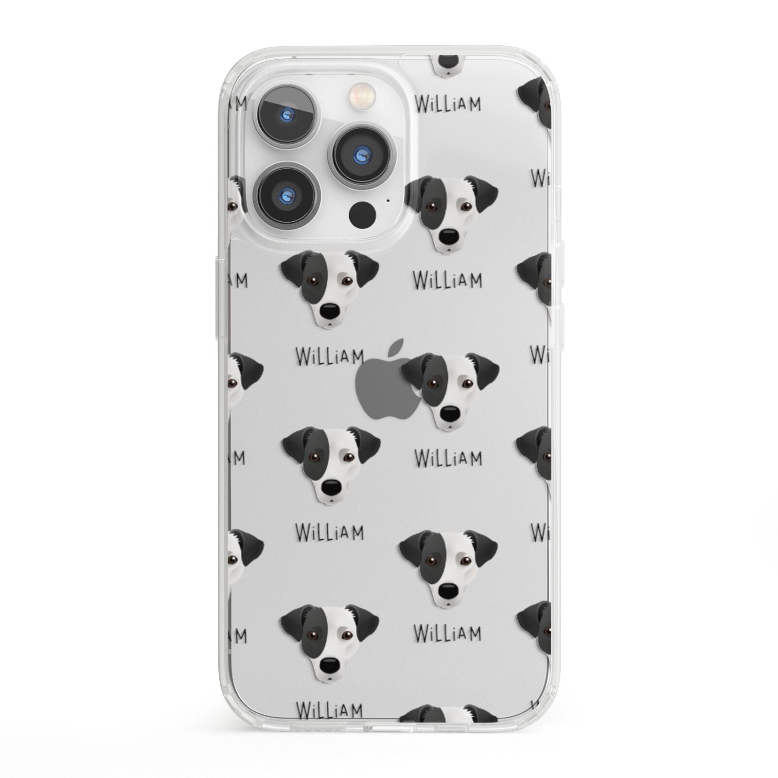 Jack Russell Terrier Icon with Name iPhone 13 Pro Clear Bumper Case