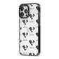 Jack Russell Terrier Icon with Name iPhone 13 Pro Max Black Impact Case Side Angle on Silver phone