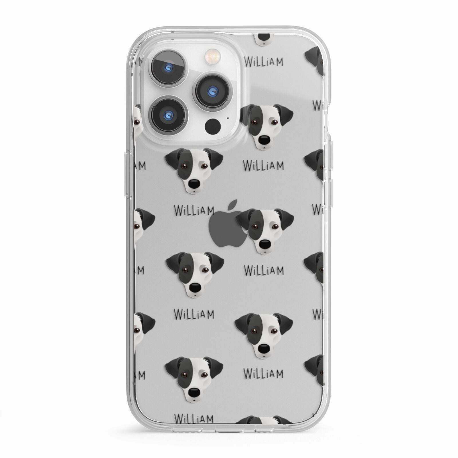Jack Russell Terrier Icon with Name iPhone 13 Pro TPU Impact Case with White Edges