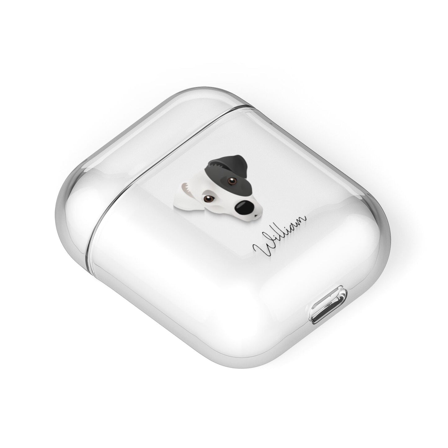 Jack Russell Terrier Personalised AirPods Case Laid Flat