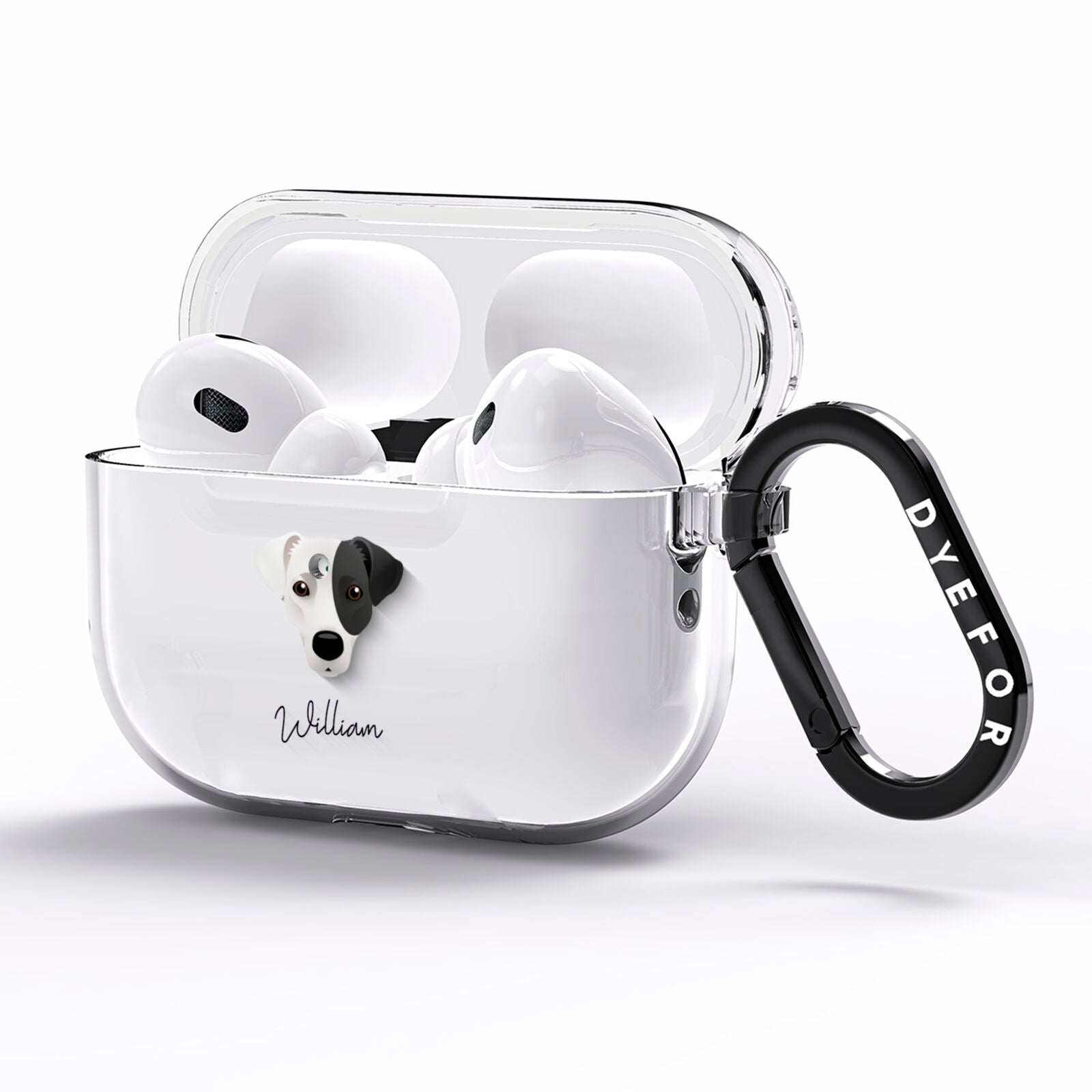 Jack Russell Terrier Personalised AirPods Pro Clear Case Side Image