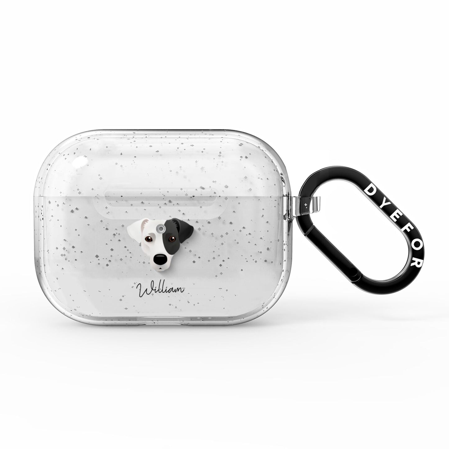 Jack Russell Terrier Personalised AirPods Pro Glitter Case