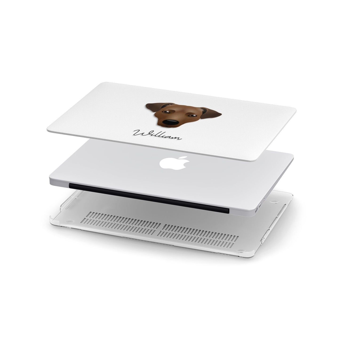 Jack Russell Terrier Personalised Apple MacBook Case in Detail