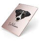 Jack Russell Terrier Personalised Apple iPad Case on Rose Gold iPad Side View