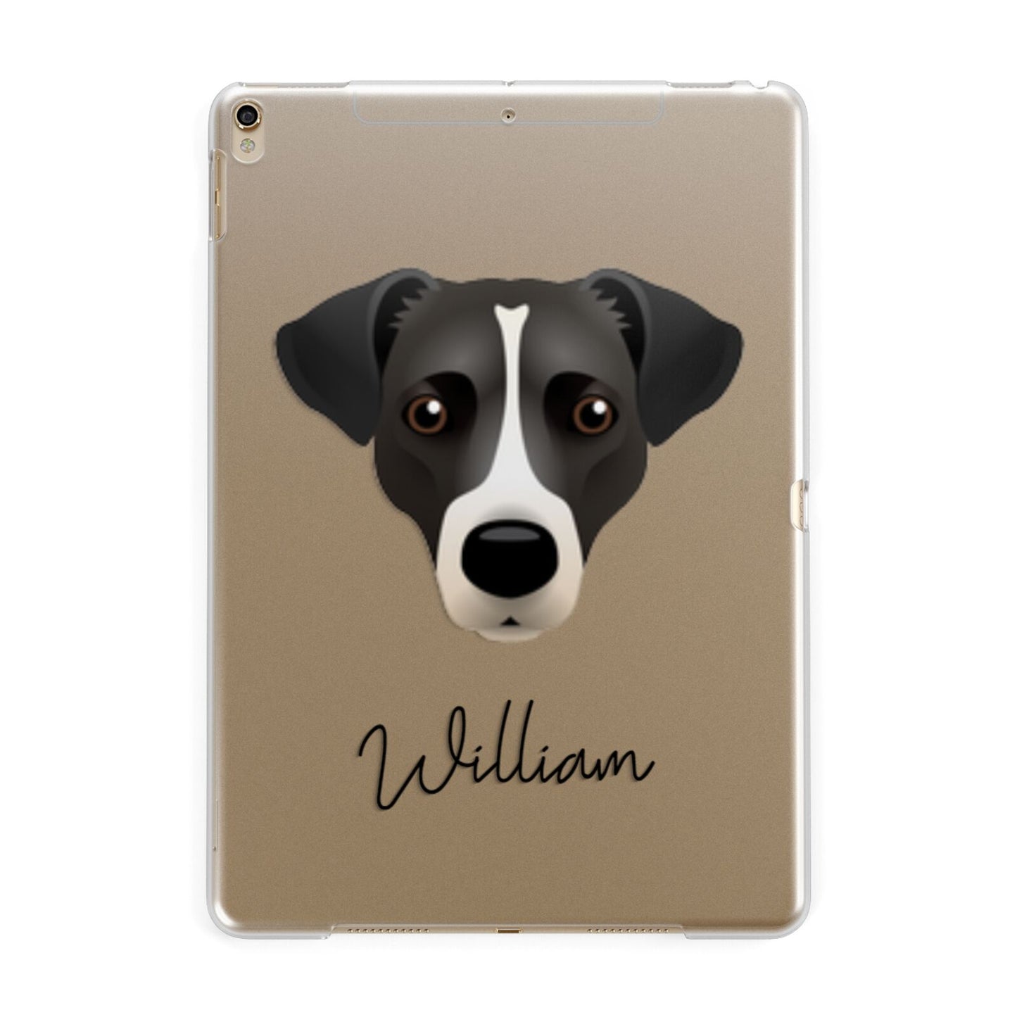 Jack Russell Terrier Personalised Apple iPad Gold Case