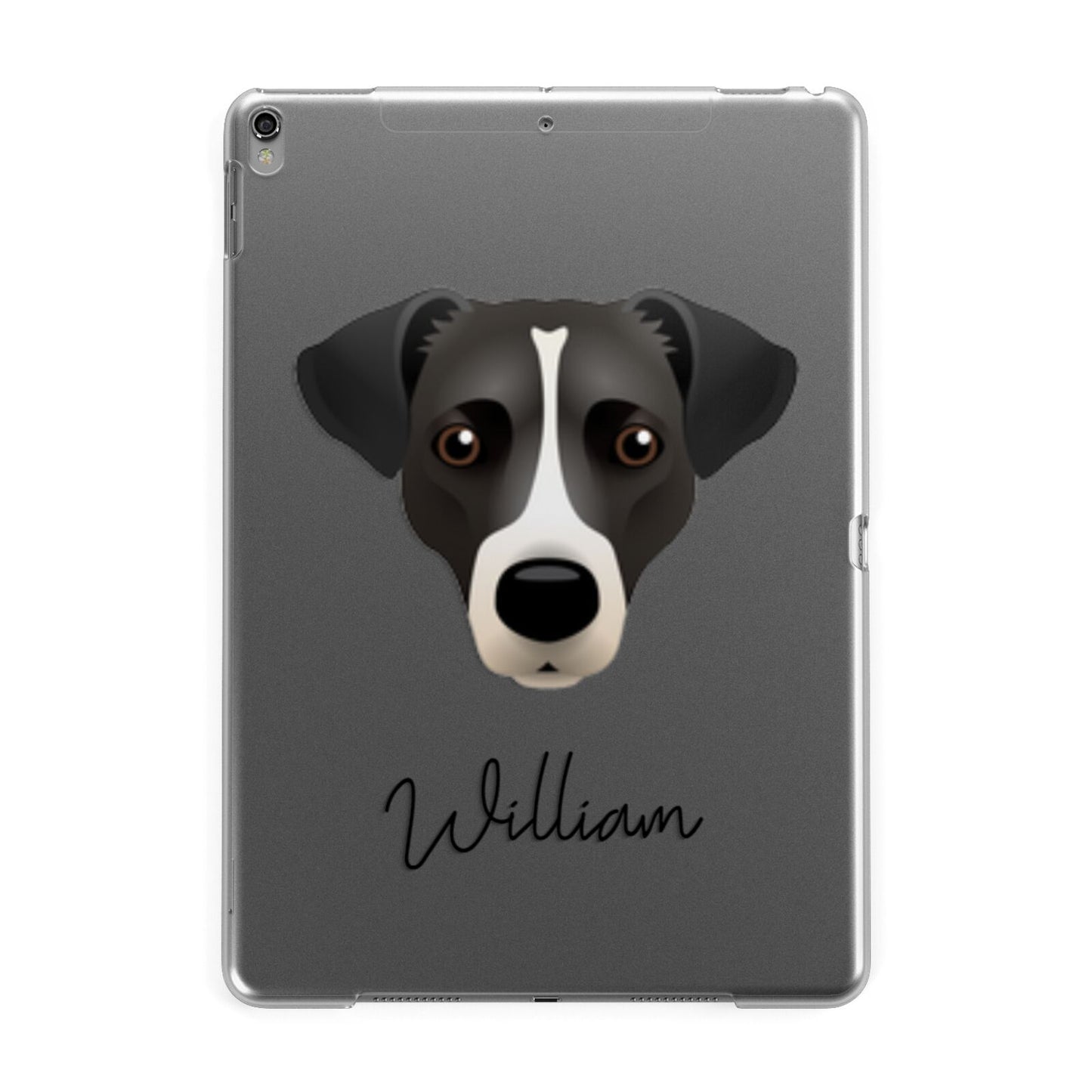 Jack Russell Terrier Personalised Apple iPad Grey Case