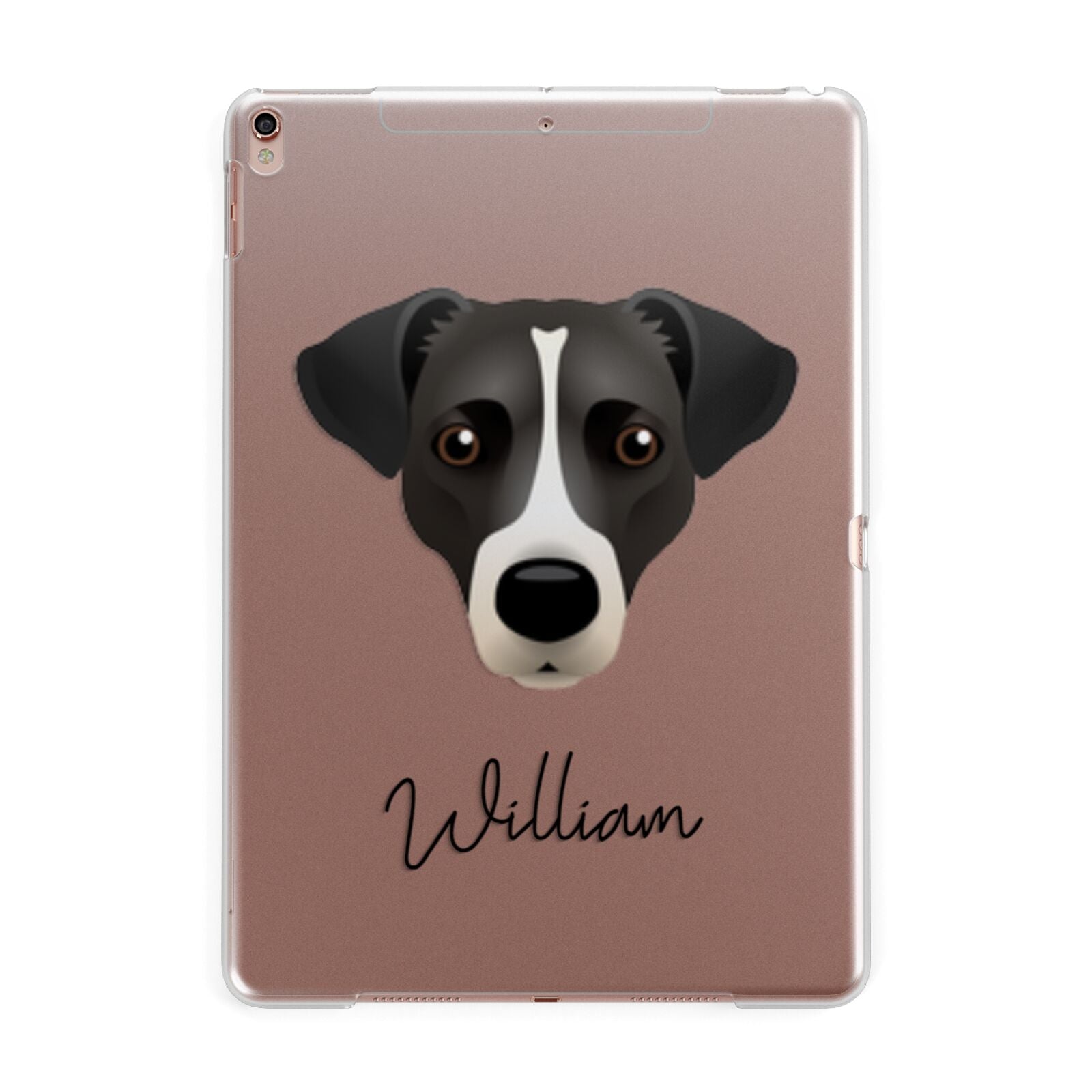 Jack Russell Terrier Personalised Apple iPad Rose Gold Case