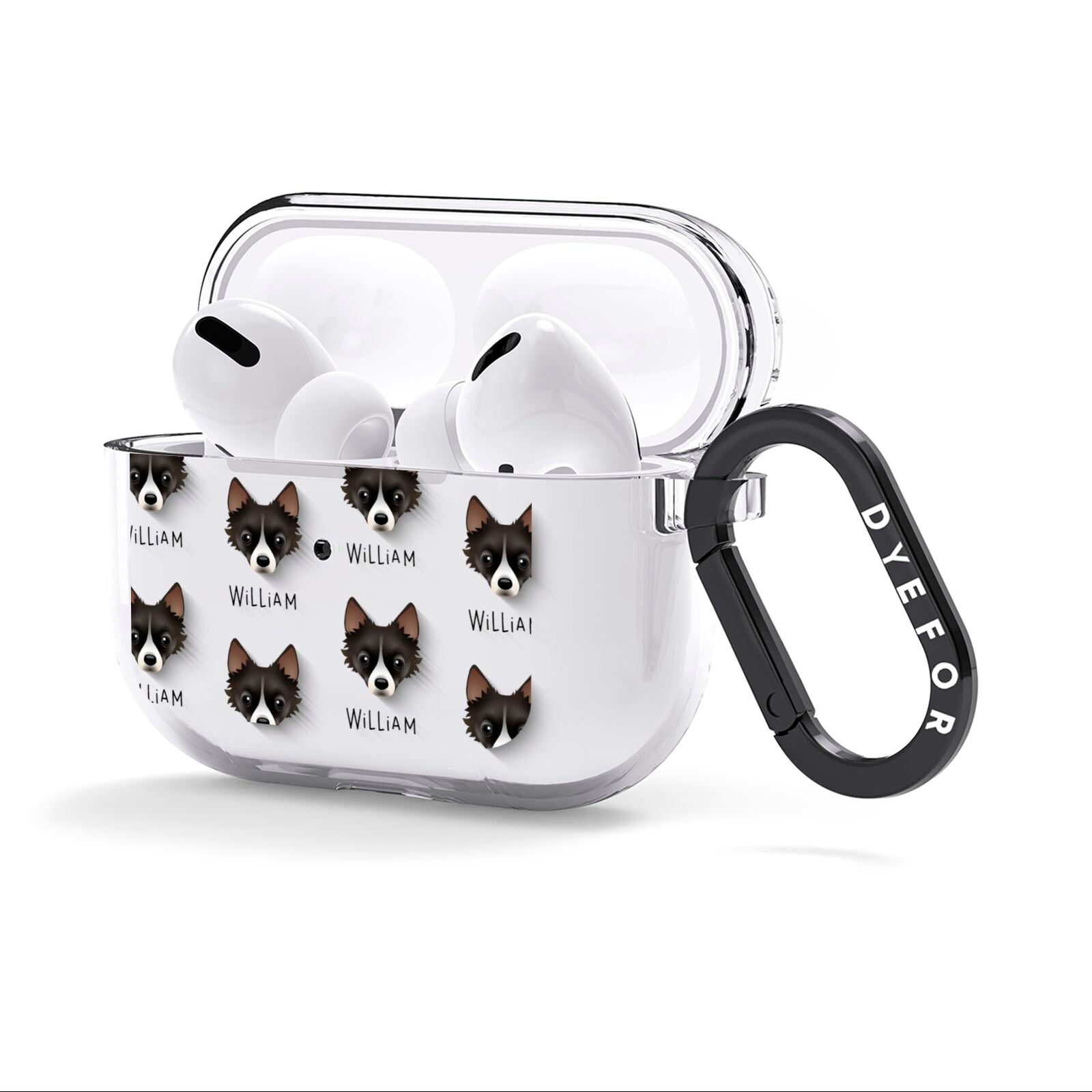 Jackahuahua Icon with Name AirPods Clear Case 3rd Gen Side Image