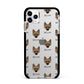Jackahuahua Icon with Name Apple iPhone 11 Pro Max in Silver with Black Impact Case