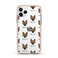 Jackahuahua Icon with Name Apple iPhone 11 Pro in Silver with Pink Impact Case