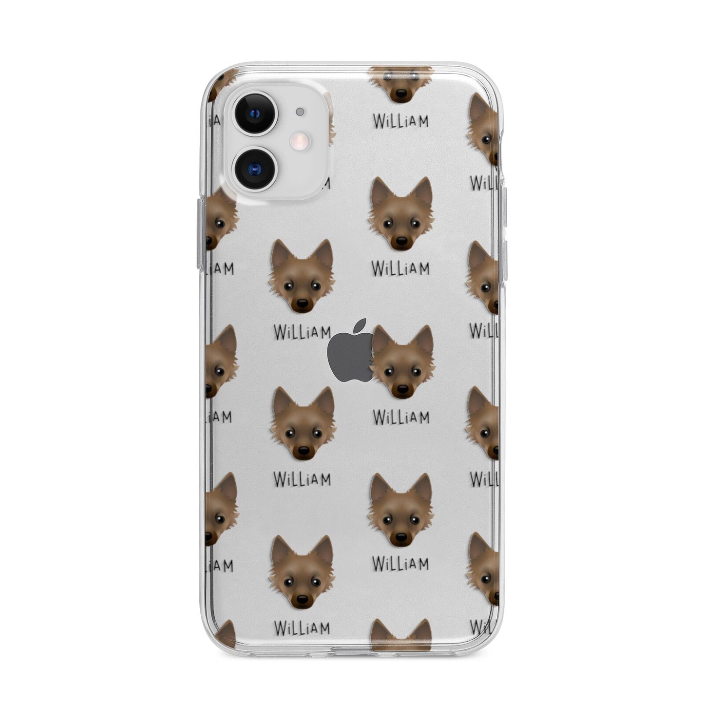 Jackahuahua Icon with Name Apple iPhone 11 in White with Bumper Case