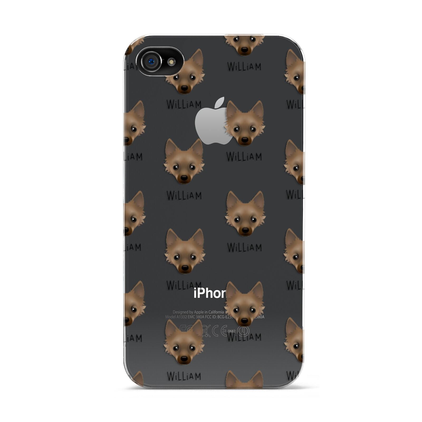 Jackahuahua Icon with Name Apple iPhone 4s Case