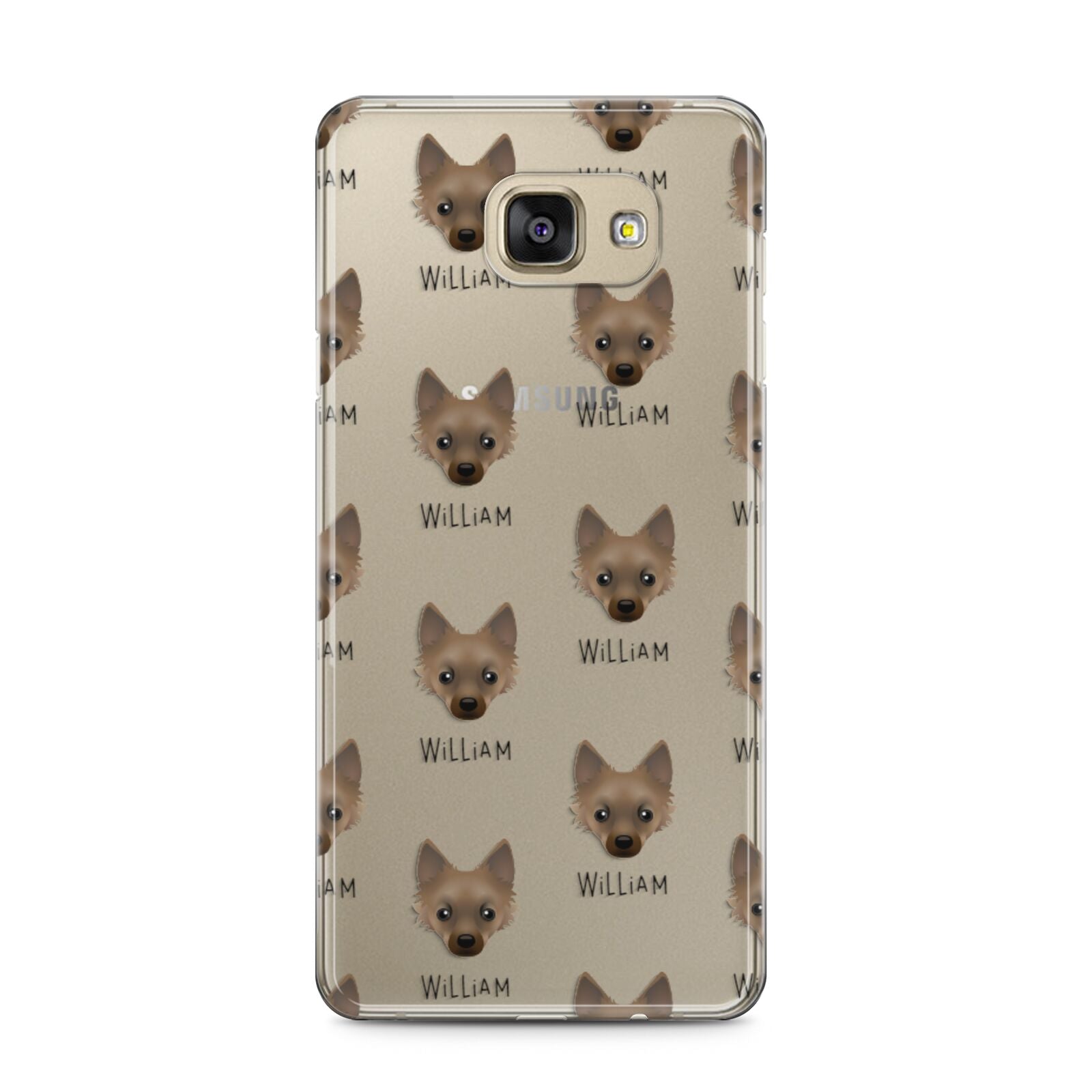 Jackahuahua Icon with Name Samsung Galaxy A5 2016 Case on gold phone