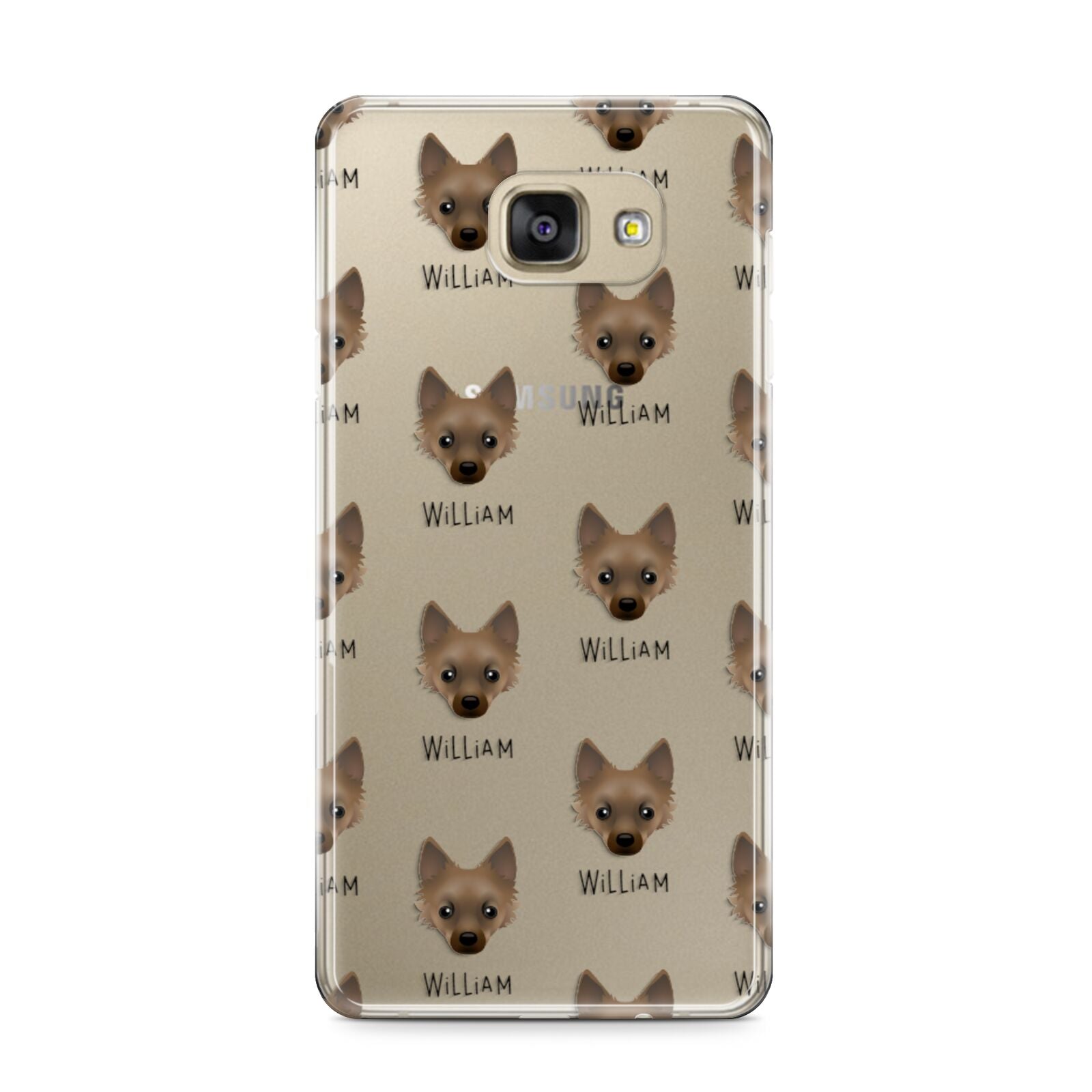 Jackahuahua Icon with Name Samsung Galaxy A9 2016 Case on gold phone