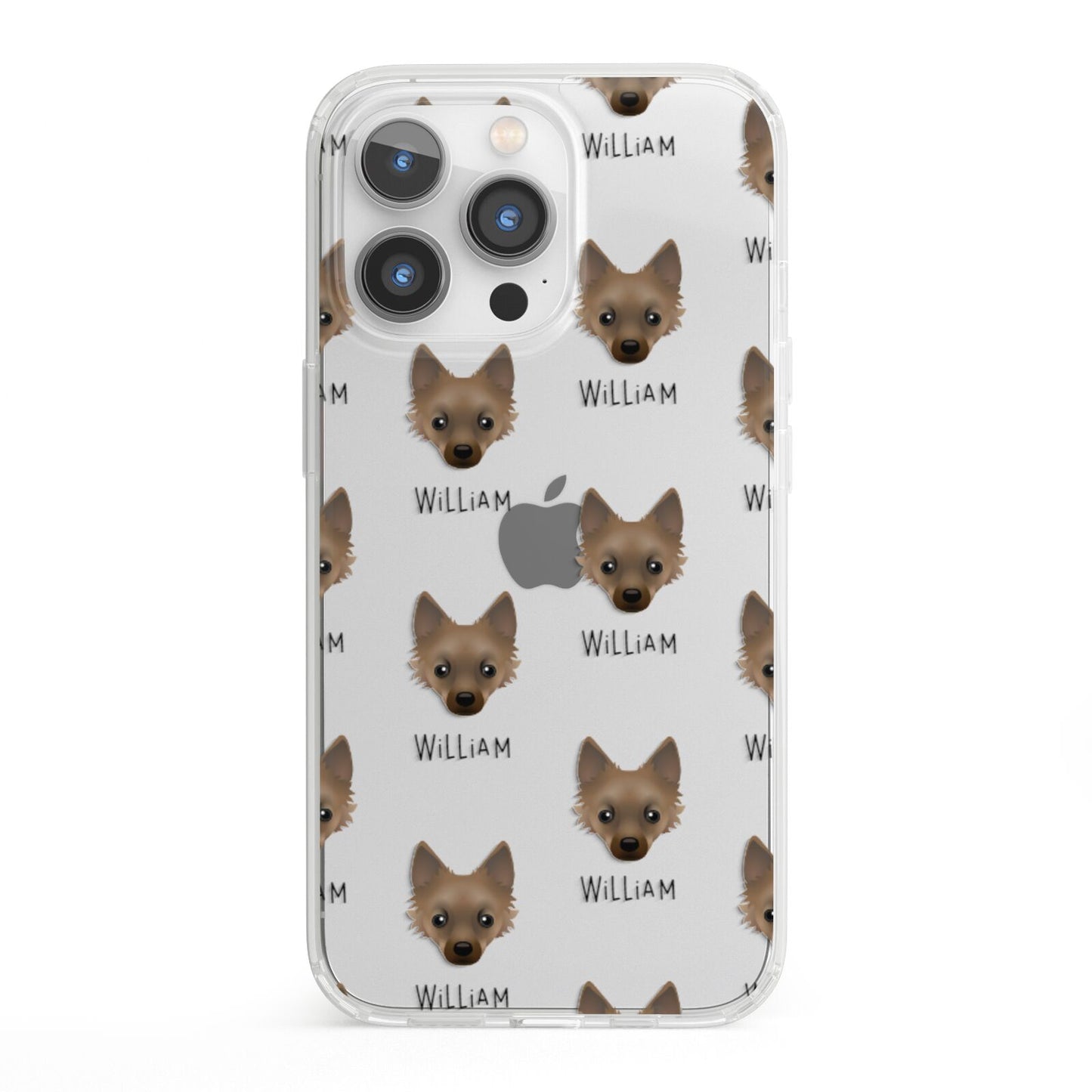 Jackahuahua Icon with Name iPhone 13 Pro Clear Bumper Case