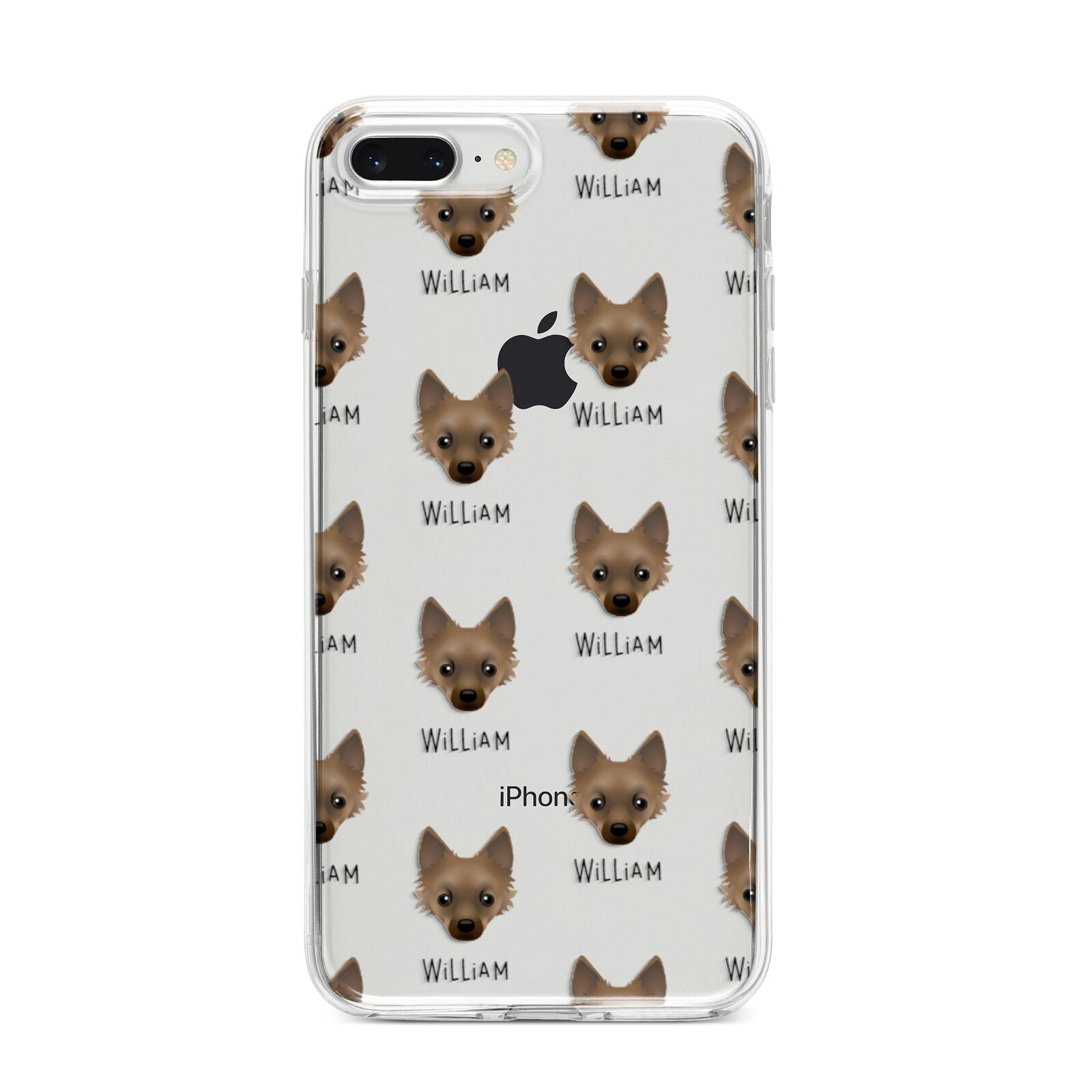 Jackahuahua Icon with Name iPhone 8 Plus Bumper Case on Silver iPhone