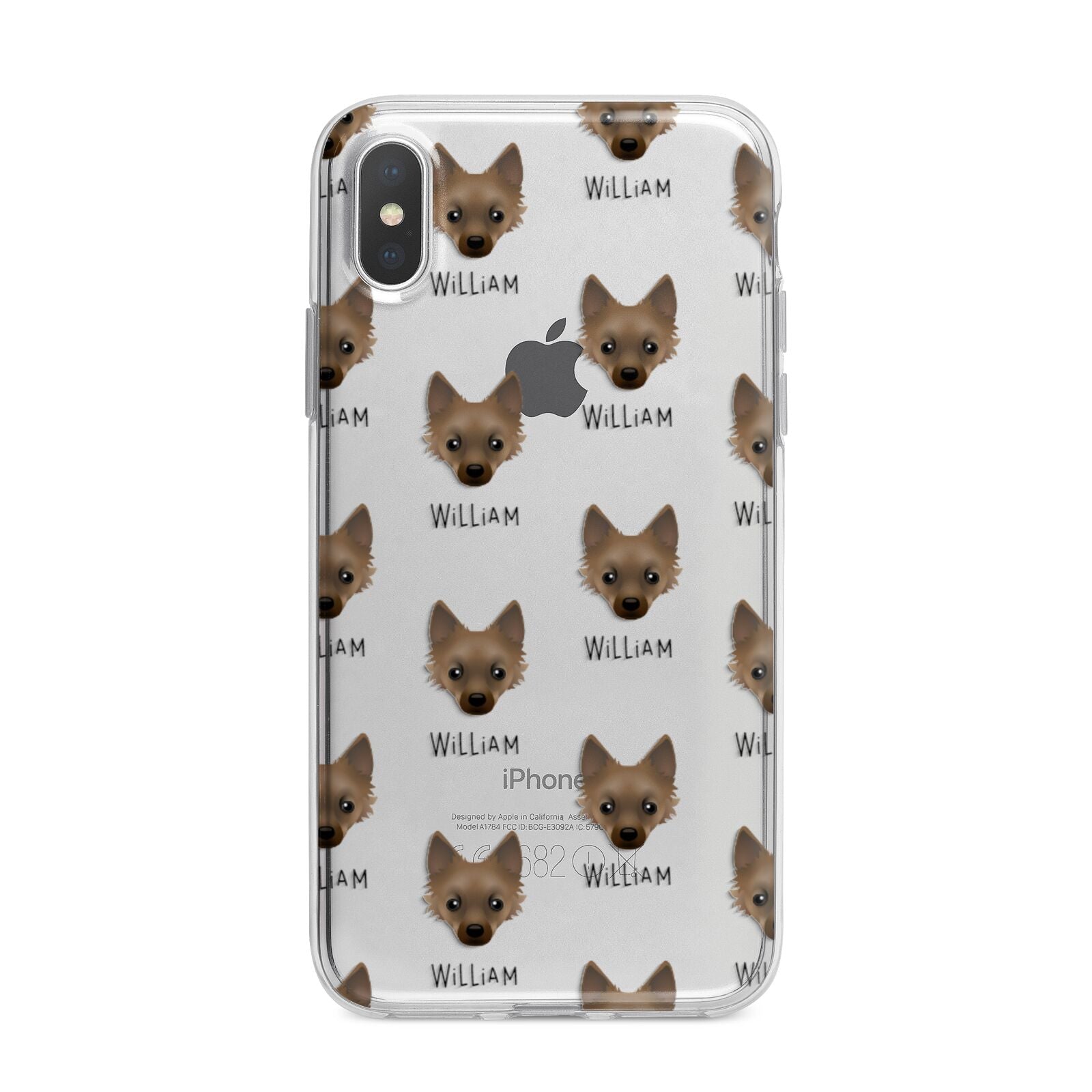 Jackahuahua Icon with Name iPhone X Bumper Case on Silver iPhone Alternative Image 1