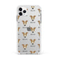 Jackshund Icon with Name Apple iPhone 11 Pro Max in Silver with White Impact Case
