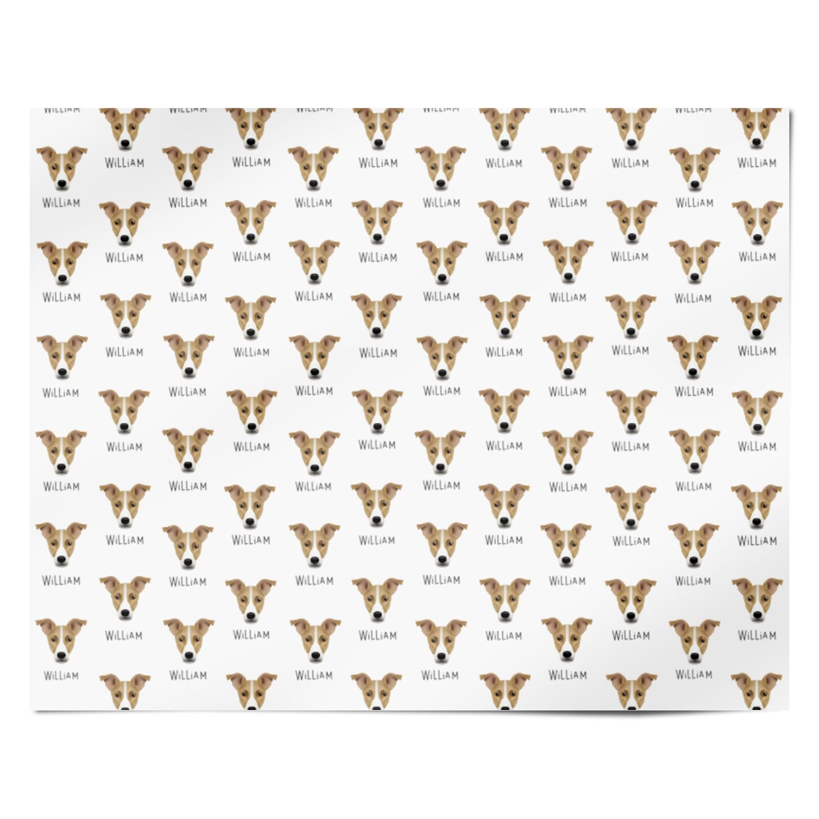 Jackshund Icon with Name Personalised Wrapping Paper Alternative