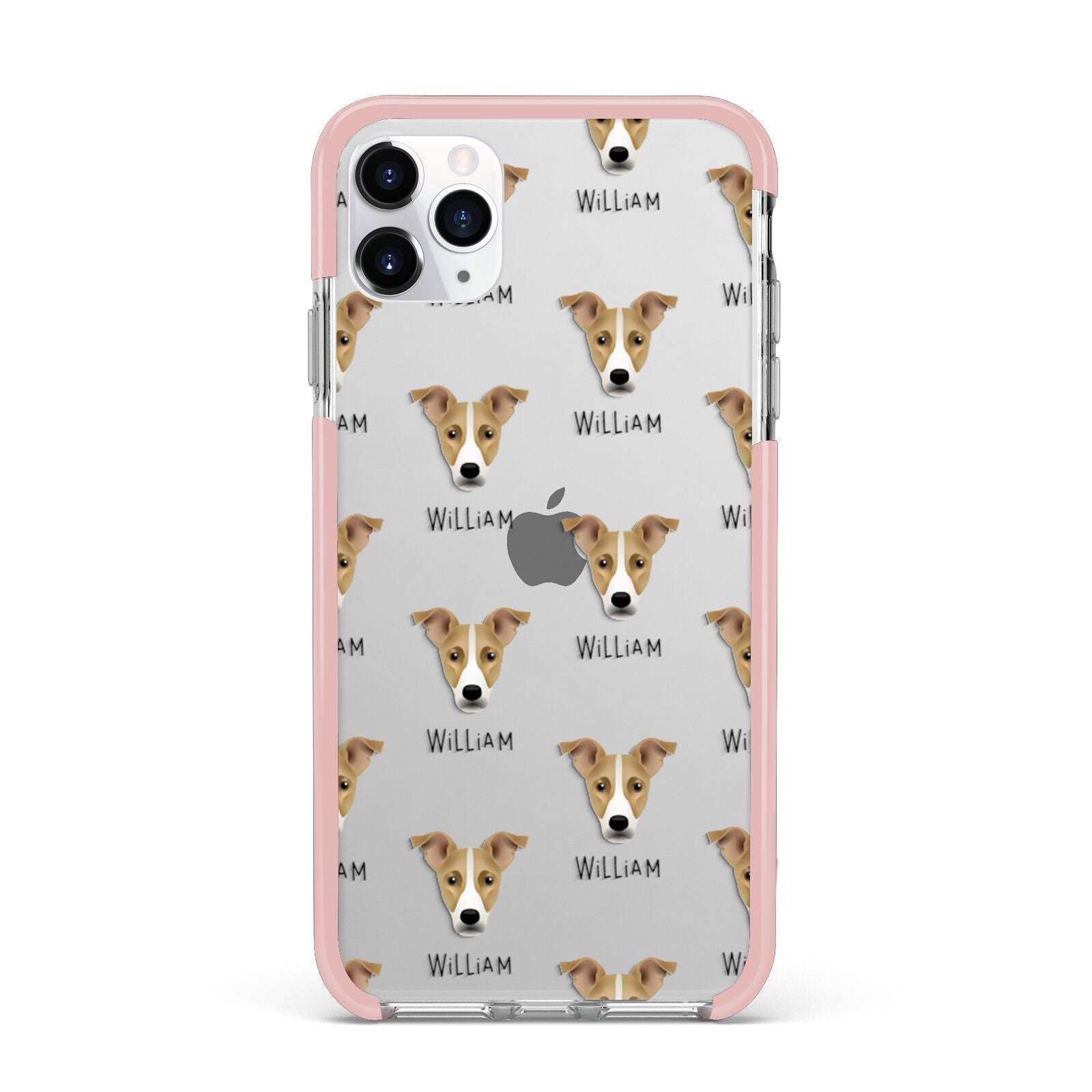 Jackshund Icon with Name iPhone 11 Pro Max Impact Pink Edge Case