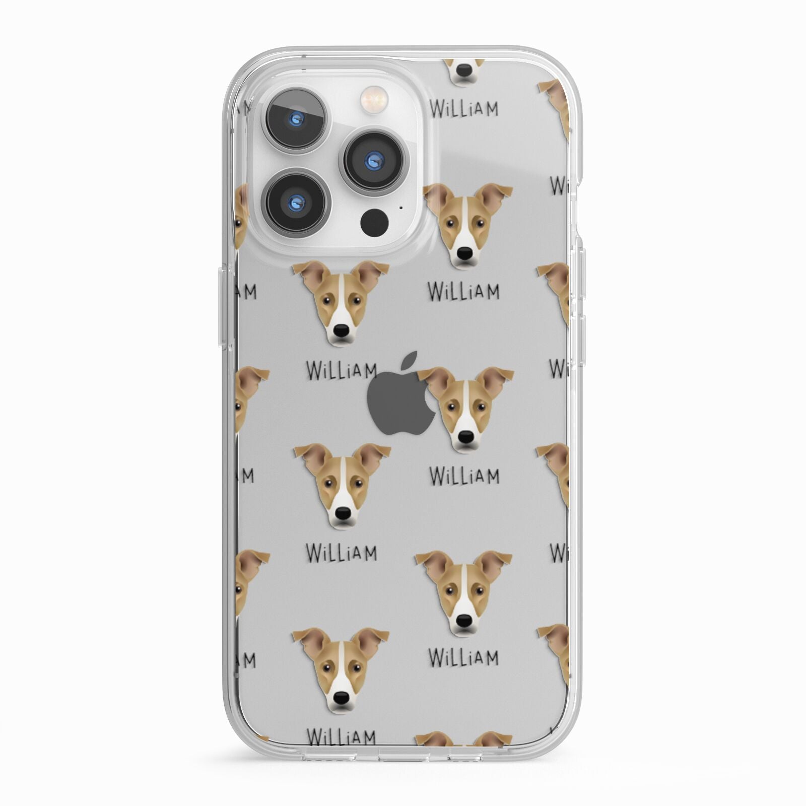 Jackshund Icon with Name iPhone 13 Pro TPU Impact Case with White Edges