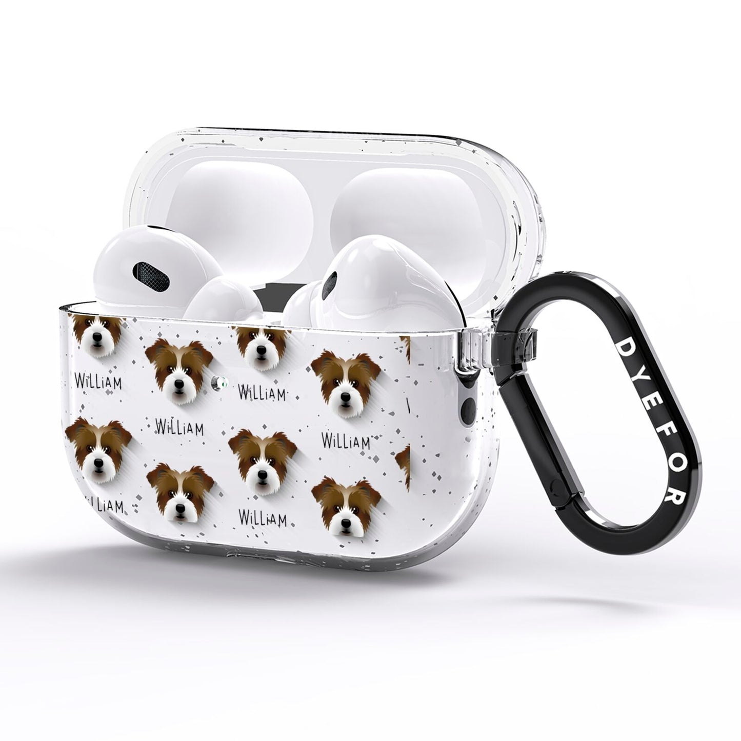 Jacktzu Icon with Name AirPods Pro Glitter Case Side Image