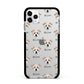 Jacktzu Icon with Name Apple iPhone 11 Pro Max in Silver with Black Impact Case