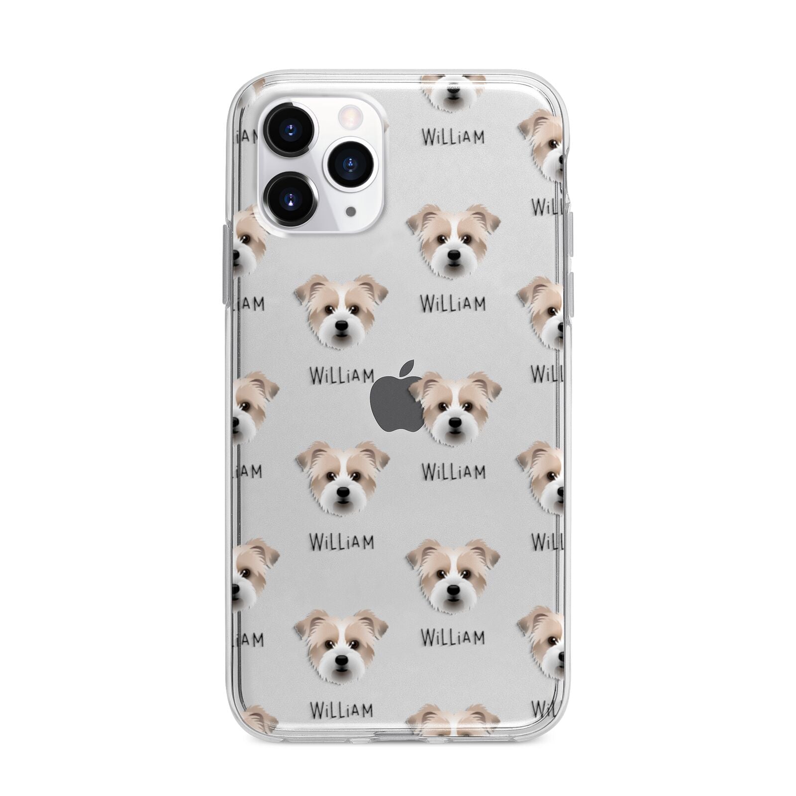 Jacktzu Icon with Name Apple iPhone 11 Pro Max in Silver with Bumper Case
