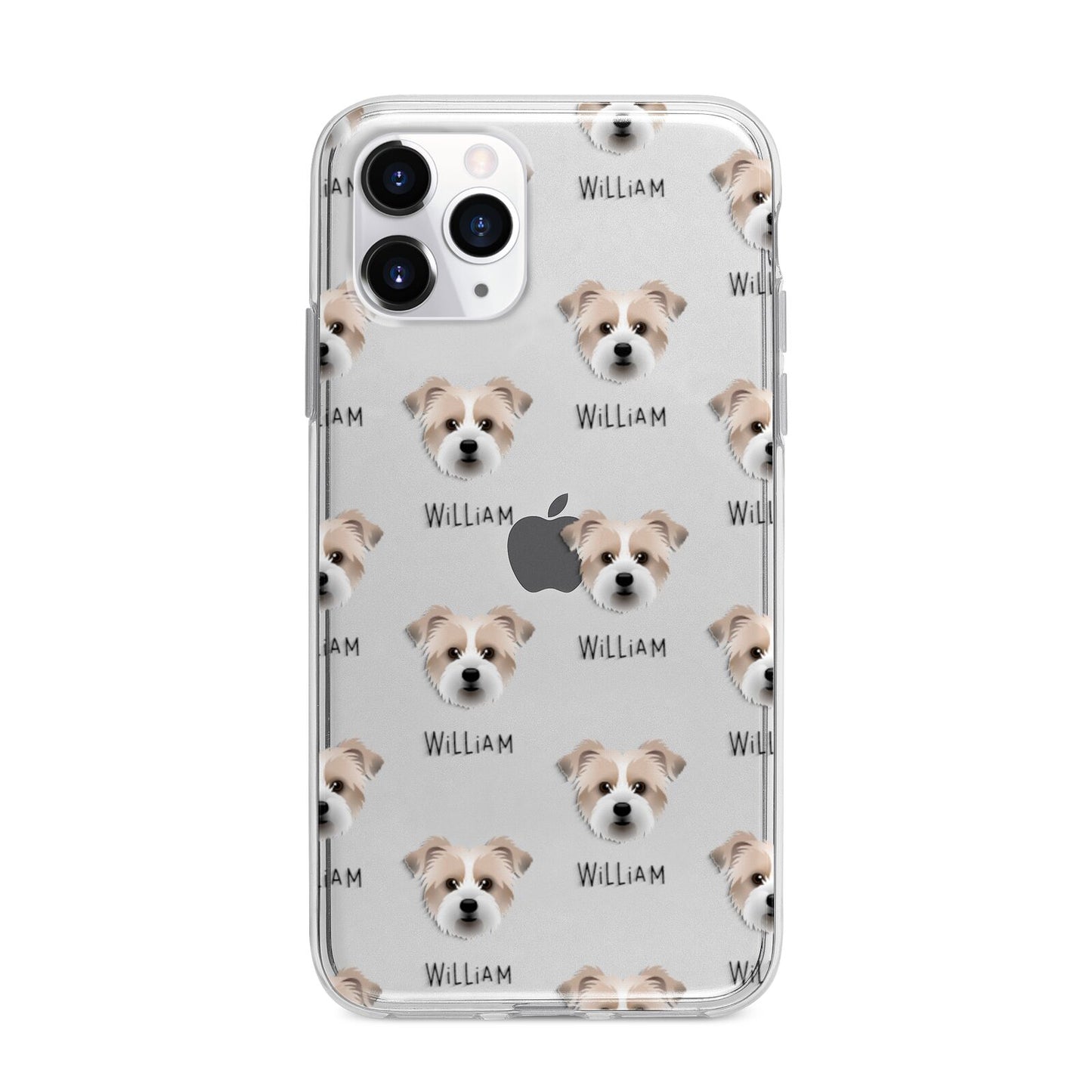 Jacktzu Icon with Name Apple iPhone 11 Pro in Silver with Bumper Case