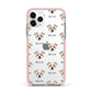 Jacktzu Icon with Name Apple iPhone 11 Pro in Silver with Pink Impact Case