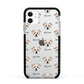 Jacktzu Icon with Name Apple iPhone 11 in White with Black Impact Case