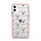 Jacktzu Icon with Name Apple iPhone 11 in White with Pink Impact Case