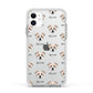 Jacktzu Icon with Name Apple iPhone 11 in White with White Impact Case