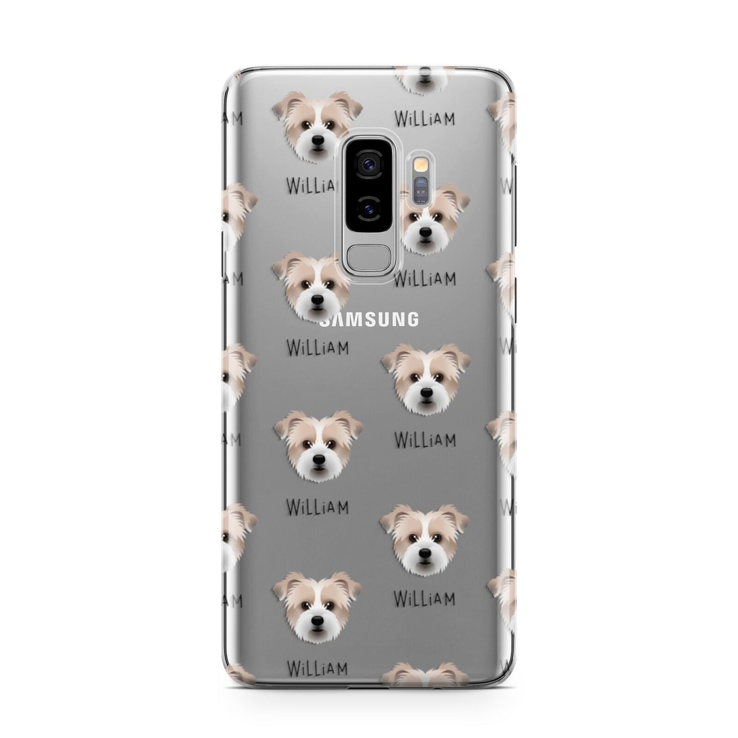 Jacktzu Icon with Name Samsung Galaxy S9 Plus Case on Silver phone