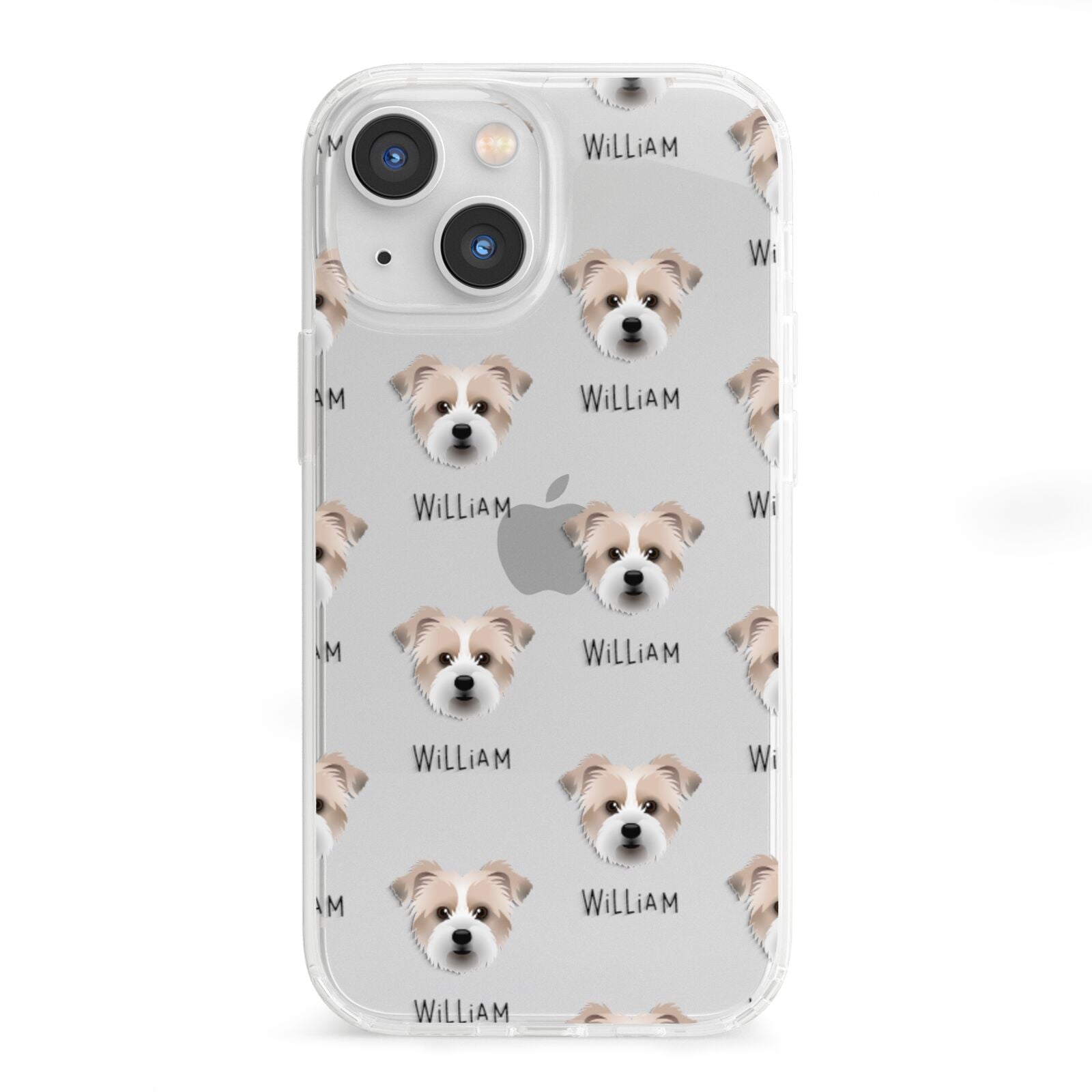 Jacktzu Icon with Name iPhone 13 Mini Clear Bumper Case