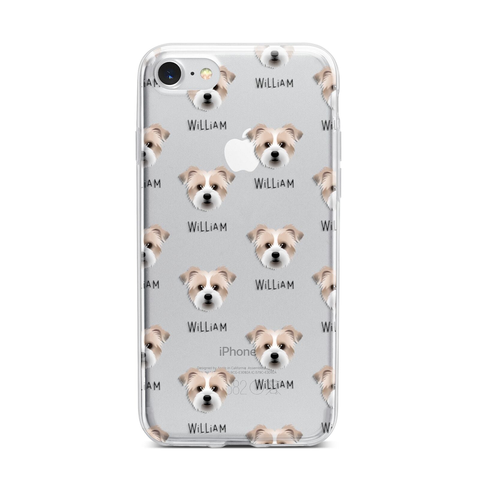 Jacktzu Icon with Name iPhone 7 Bumper Case on Silver iPhone