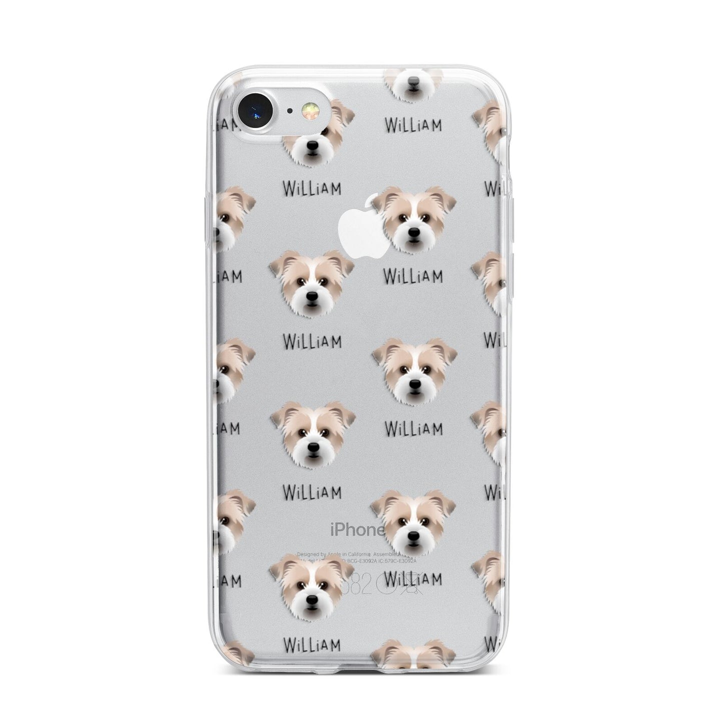 Jacktzu Icon with Name iPhone 7 Bumper Case on Silver iPhone