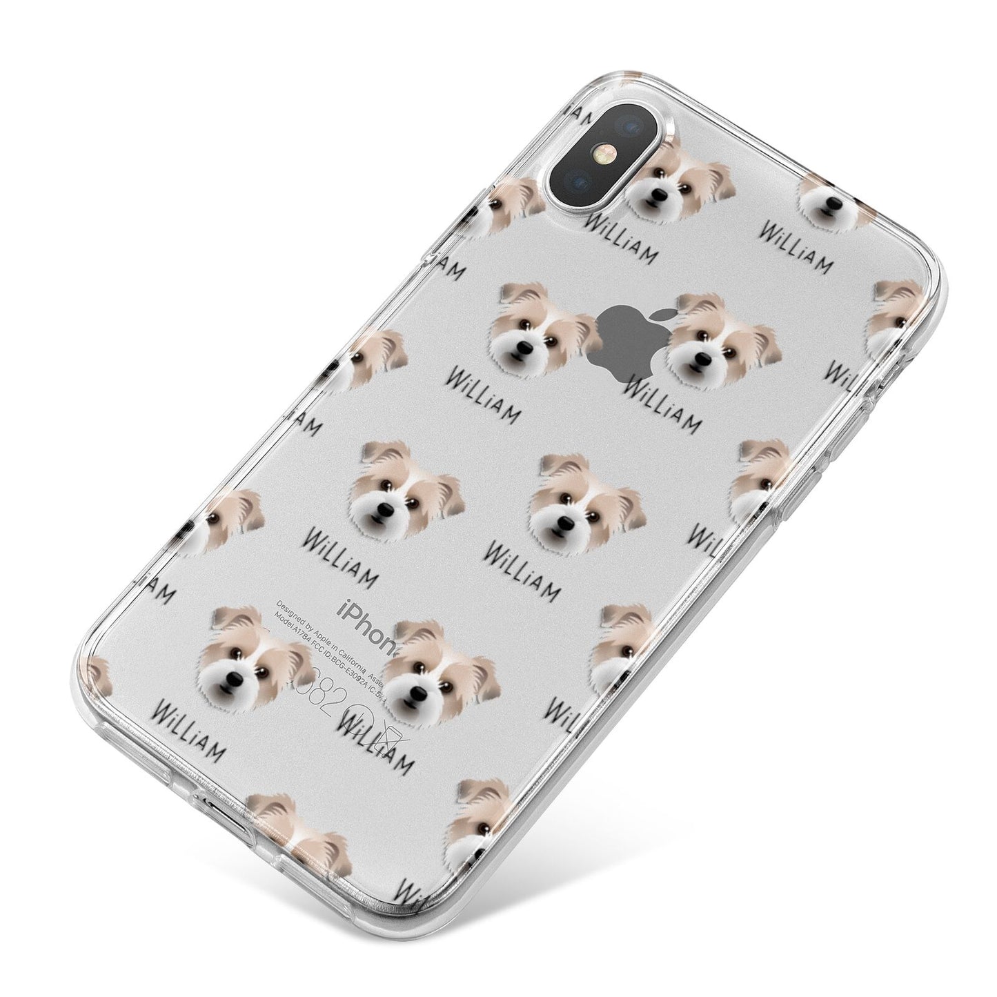 Jacktzu Icon with Name iPhone X Bumper Case on Silver iPhone