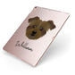 Jacktzu Personalised Apple iPad Case on Rose Gold iPad Side View