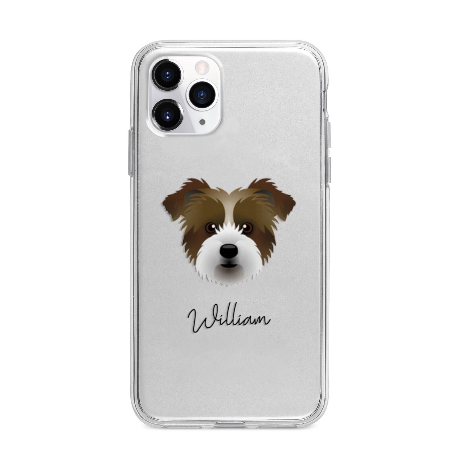 Jacktzu Personalised Apple iPhone 11 Pro Max in Silver with Bumper Case