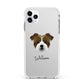 Jacktzu Personalised Apple iPhone 11 Pro Max in Silver with White Impact Case